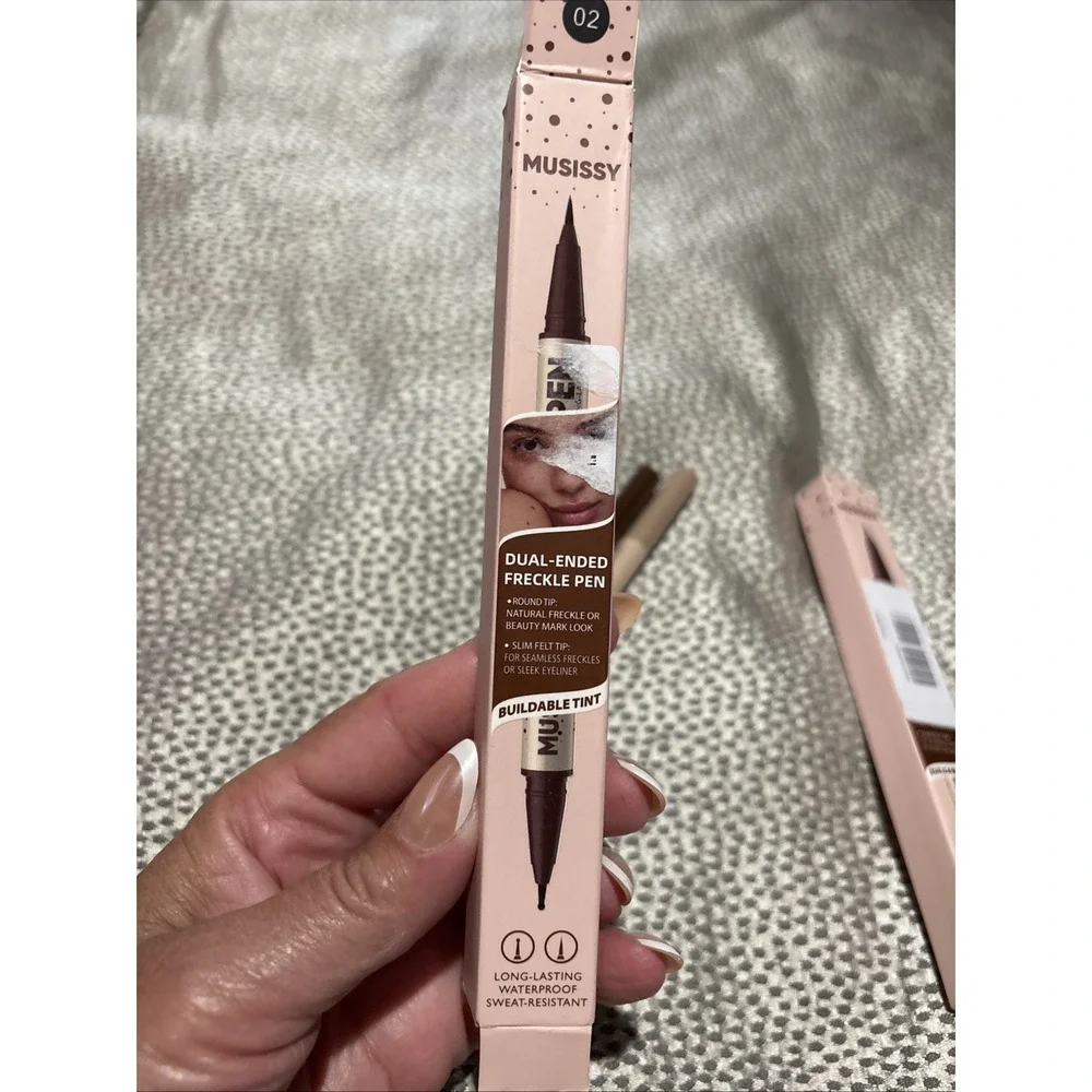 2 MUSISSY Freckle Pen Waterproof Long Lasting Brown Light Brown Taupe